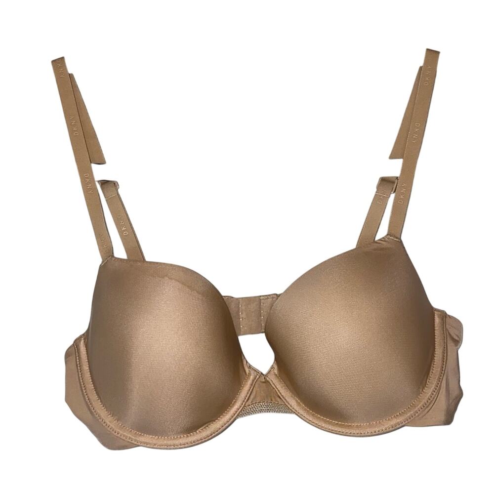 DKNY 34B Nude T-Shirt Bra Padded Underwire Smooth Cups Everyday Essential
